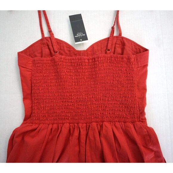 Abercrombie & Fitch Women's Sz S Pink Pull-On Cotton Blend Sleeveless Romper - Picture 9 of 9